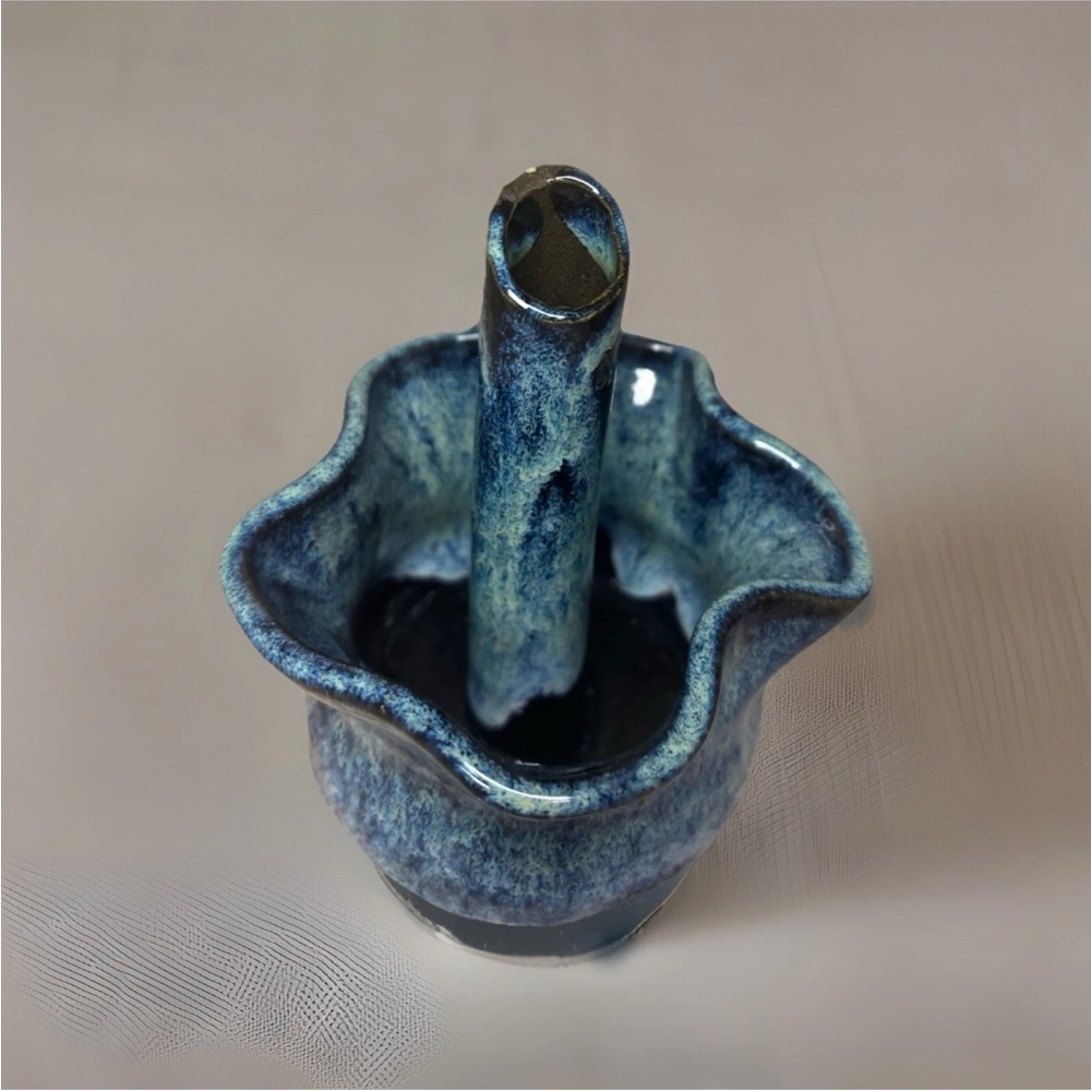 Artistic Blue Ceramic Centerpiece signed - Picture 2 of 6